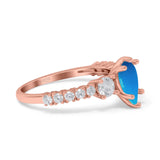 Pear Teardrop Natural Stone Trellis Ring