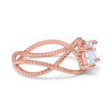 Minimalist Round Natural Stone Solitaire Ring