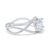 Minimalist Round Natural Stone Solitaire Ring