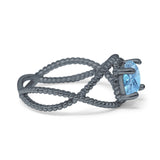 Minimalist Round Natural Stone Solitaire Ring