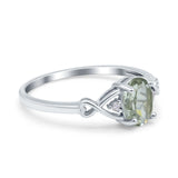 Oval Split Shank Twisted Ring