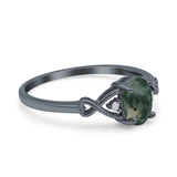 Oval Split Shank Twisted Ring