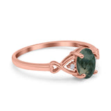 Oval Split Shank Twisted Ring