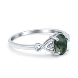 Oval Split Shank Twisted Ring