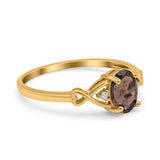 Oval Split Shank Twisted Ring