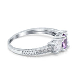 Three Stone Oval Natural Stone Trio Ring