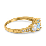 Three Stone Oval Natural Stone Trio Ring