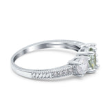 Three Stone Oval Natural Stone Trio Ring