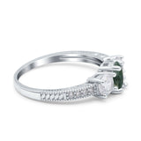 Three Stone Oval Natural Stone Trio Ring