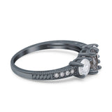 Three Stone Oval Natural Stone Trio Ring