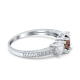 Three Stone Oval Natural Stone Trio Ring