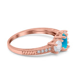 Three Stone Oval Natural Stone Trio Ring