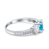 Three Stone Oval Natural Stone Trio Ring
