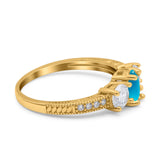 Three Stone Oval Natural Stone Trio Ring