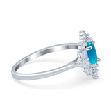 Floral Oval Natural Stone Wedding Ring