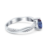 Pear Teardrop Natural Stone Infinity Shank Ring