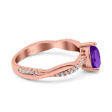 Pear Teardrop Natural Stone Infinity Shank Ring