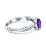 Pear Teardrop Natural Stone Infinity Shank Ring
