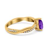 Pear Teardrop Natural Stone Infinity Shank Ring