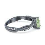 Pear Teardrop Natural Stone Infinity Shank Ring