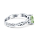 Pear Teardrop Natural Stone Infinity Shank Ring