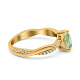 Pear Teardrop Natural Stone Infinity Shank Ring