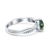 Pear Teardrop Natural Stone Infinity Shank Ring