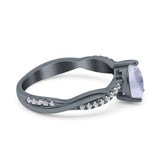 Pear Teardrop Natural Stone Infinity Shank Ring