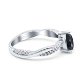 Pear Teardrop Natural Stone Infinity Shank Ring