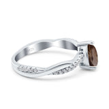 Pear Teardrop Natural Stone Infinity Shank Ring