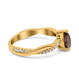 Pear Teardrop Natural Stone Infinity Shank Ring
