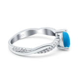 Pear Teardrop Natural Stone Infinity Shank Ring