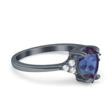 Pear Teardrop Natural Stone Classic Ring