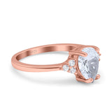 Pear Teardrop Natural Stone Classic Ring