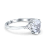 Pear Teardrop Natural Stone Classic Ring