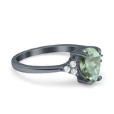 Pear Teardrop Natural Stone Classic Ring