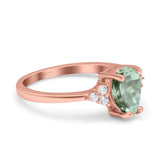 Pear Teardrop Natural Stone Classic Ring