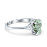 Pear Teardrop Natural Stone Classic Ring