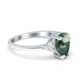 Pear Teardrop Natural Stone Classic Ring