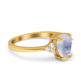 Pear Teardrop Natural Stone Classic Ring