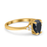 Pear Teardrop Natural Stone Classic Ring