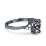 Pear Teardrop Natural Stone Classic Ring