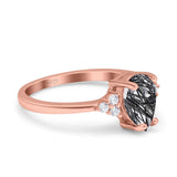Pear Teardrop Natural Stone Classic Ring