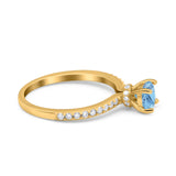 Art Deco Round Natural Stone Wedding Ring