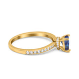 Pear Teardrop Natural Stone Wedding Ring