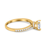 Pear Teardrop Natural Stone Wedding Ring