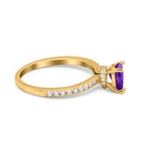 Pear Teardrop Natural Stone Wedding Ring