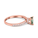 Pear Teardrop Natural Stone Wedding Ring