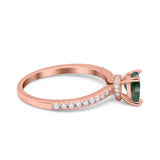 Pear Teardrop Natural Stone Wedding Ring