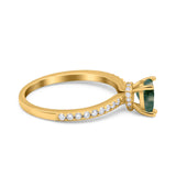 Pear Teardrop Natural Stone Wedding Ring